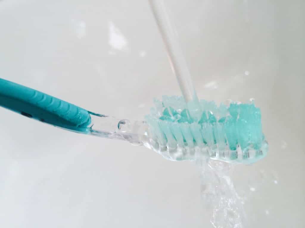 Toothbrush under water