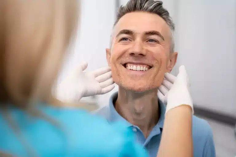 Dental implants patient smiling